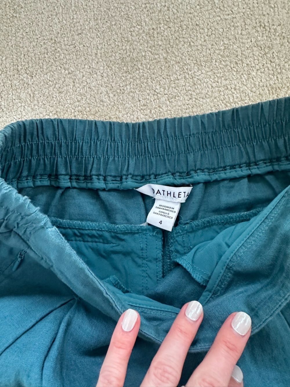 Athleta Linen Wide-Leg Crop Pants - Picture 7 of 8